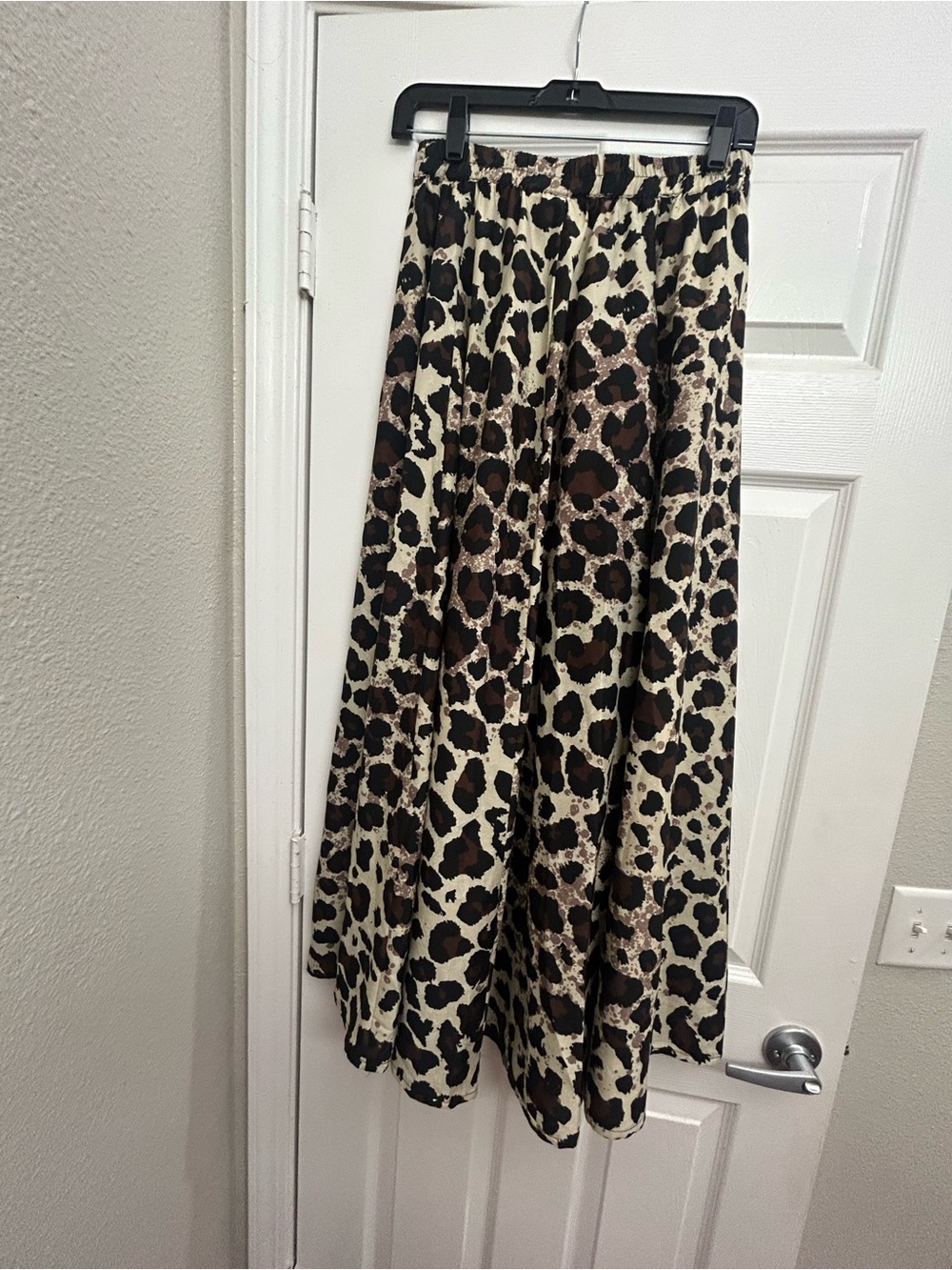 New York & Company Brown, Black & Cream Leopard Print Skirt